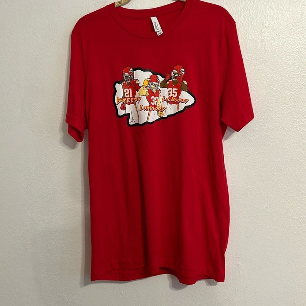 Kansas City Chiefs 2025 Super Bowl Winner Size L Red Bella Canvas T-Shirt